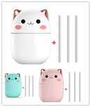 Umidificador de Ar Gatinho Fofo – Silencioso, USB, Aromaterapia com LED e Névoa Fria