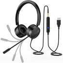 New Bee USB Telephone Headset Computer Wire Control Headset