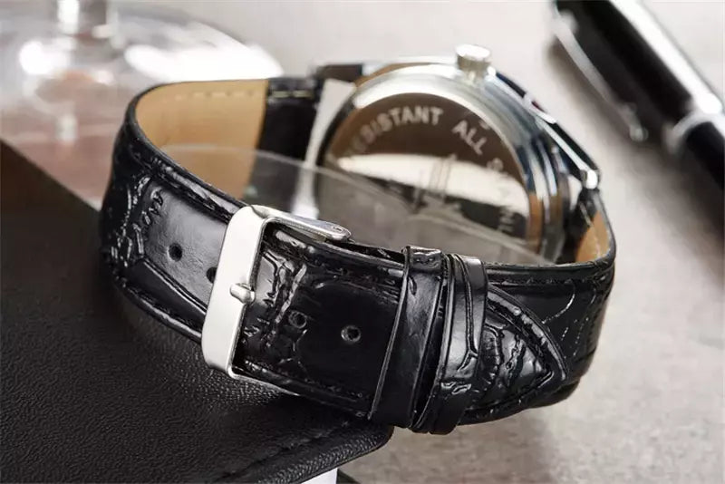 Relógio de quartzo impermeável de luxo masculino