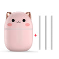 Umidificador de Ar Gatinho Fofo – Silencioso, USB, Aromaterapia com LED e Névoa Fria