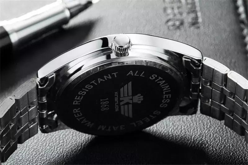 Relógio de quartzo impermeável de luxo masculino
