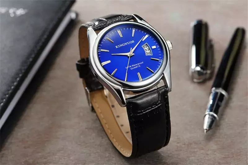Relógio de quartzo impermeável de luxo masculino