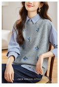 Pulôver floral - V-neck Buttons