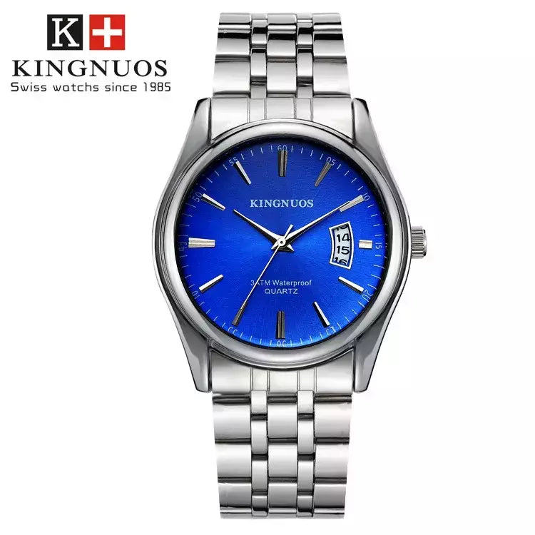 Relógio de quartzo impermeável de luxo masculino