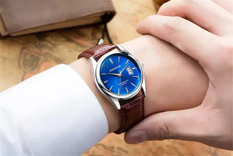 Relógio de quartzo impermeável de luxo masculino