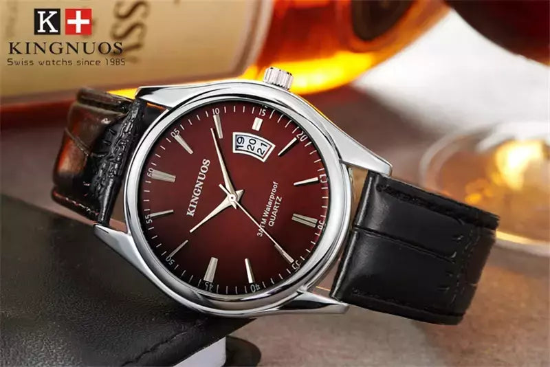 Relógio de quartzo impermeável de luxo masculino
