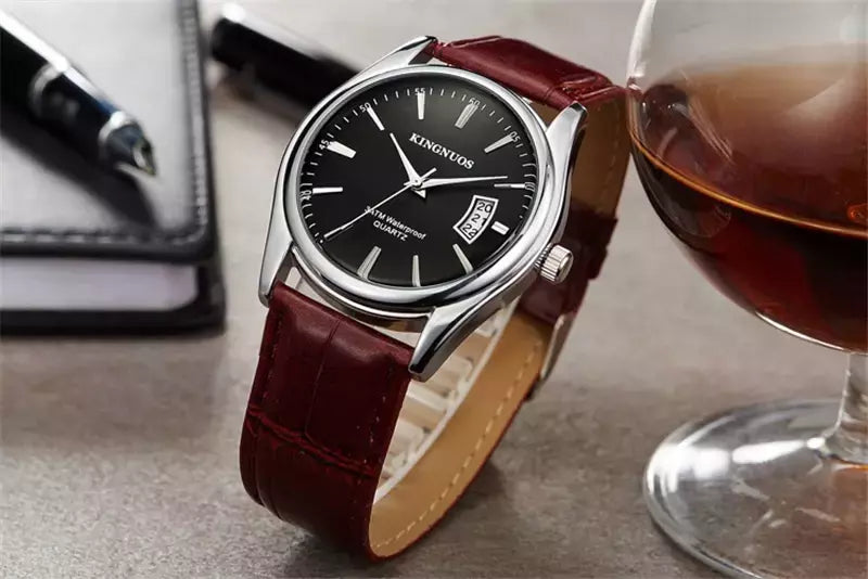 Relógio de quartzo impermeável de luxo masculino