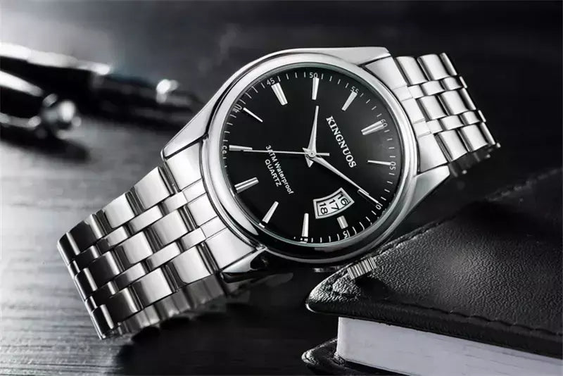 Relógio de quartzo impermeável de luxo masculino