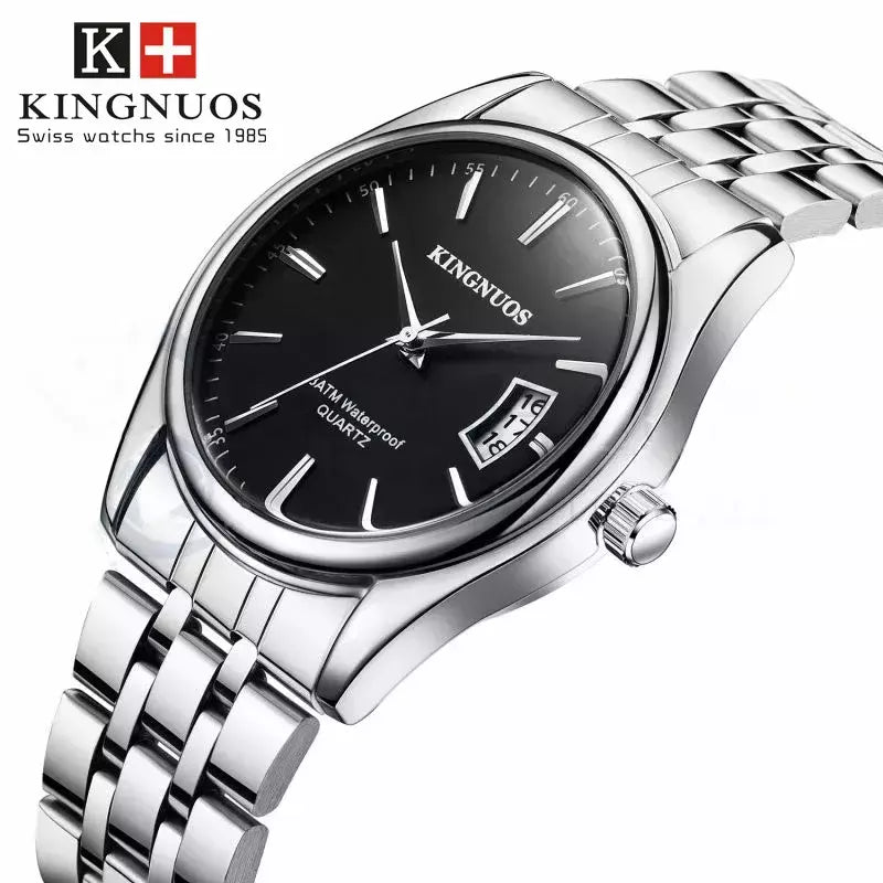 Relógio de quartzo impermeável de luxo masculino