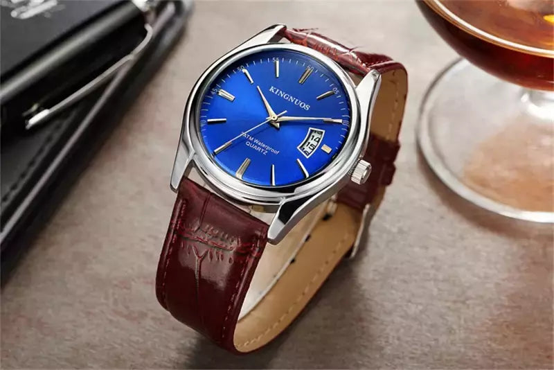 Relógio de quartzo impermeável de luxo masculino